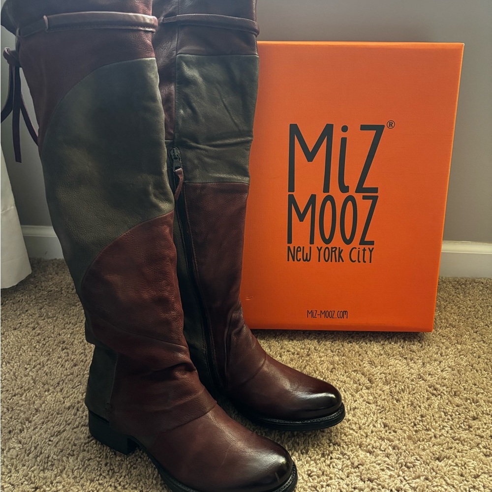 Knee high leather boots